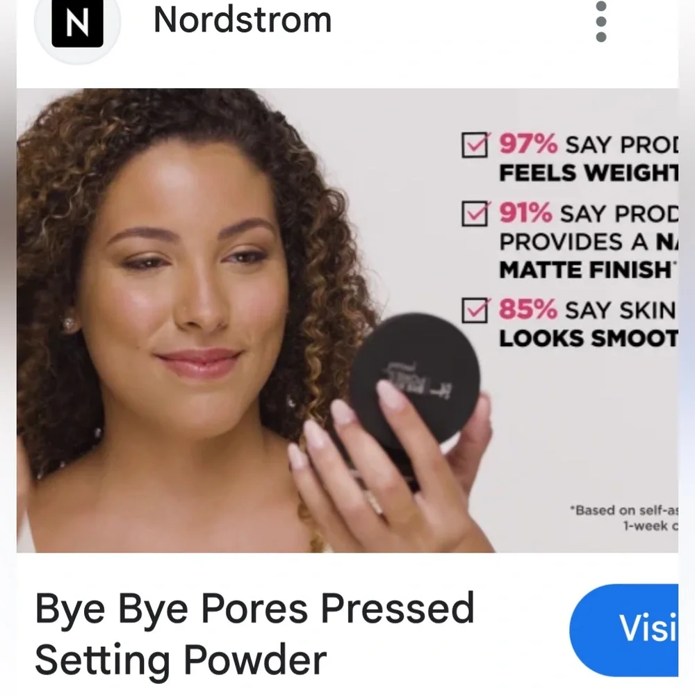 It BYE BYE PORES pressed airbrush finish press powder net weight 0.31 oz. /9.0g